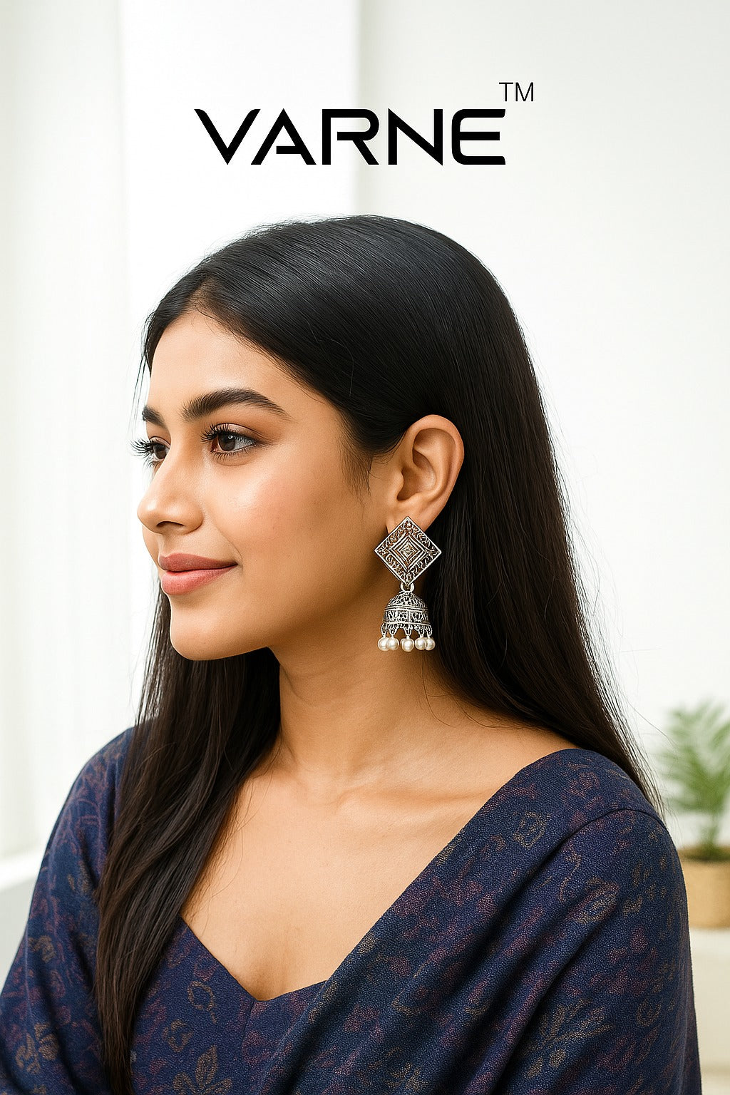 silver jhumki